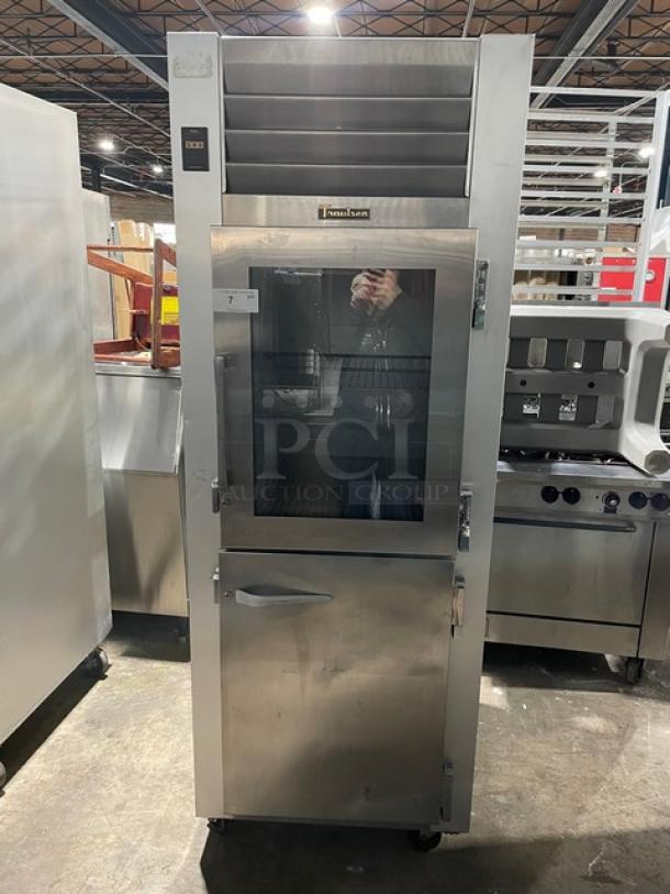Traulsen Dealers Choice Series Commercial Stainless Steel Half Door Single Section Reach In Refrigerator! Energy Star Certified! With Poly Coated Wire Racks! Model: G10000 SN: T19384C06! 115V 1 Phase! On Casters! - Image 1 of 10