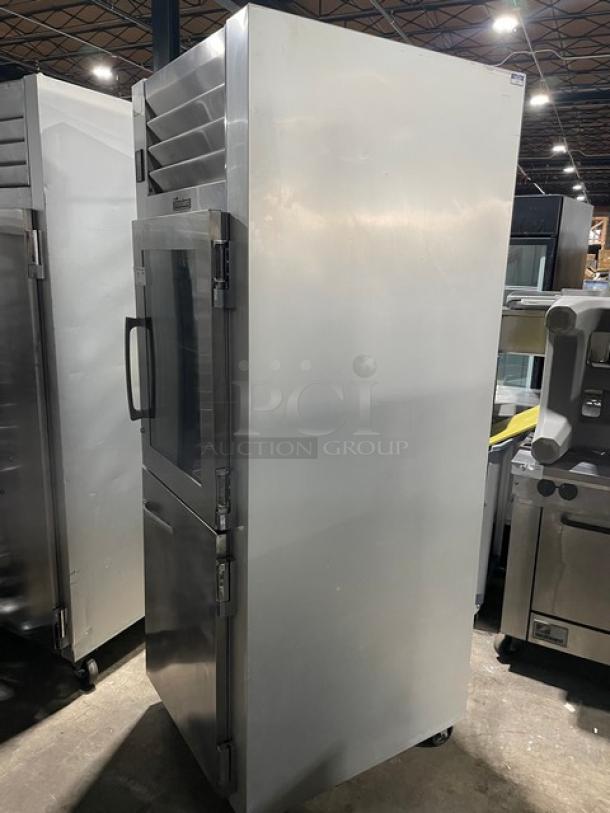 Traulsen Dealers Choice Series Commercial Stainless Steel Half Door Single Section Reach In Refrigerator! Energy Star Certified! With Poly Coated Wire Racks! Model: G10000 SN: T19384C06! 115V 1 Phase! On Casters! - Image 2 of 10