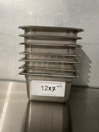 Commercial Stainless Steel Hotel/Steamtable Pans!  7X Your Bid!