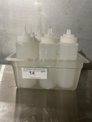 Lot Of Commercial Clear Wide Mouth Condiment Squeeze Bottles! ALL ONE MONEY!