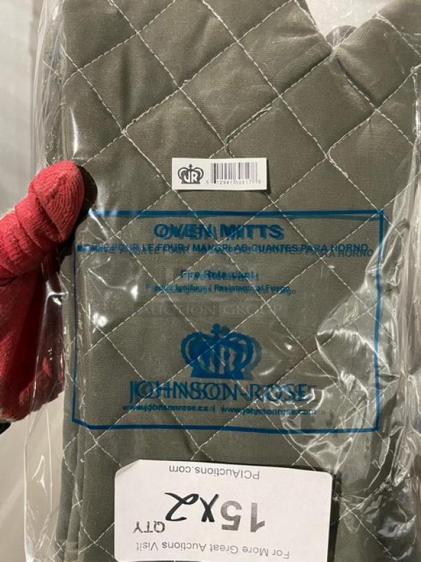 BRAND NEW! Johnson-Rose Commercial Green Fire-Resistant Oven Mitts! 2X Your Bid! - Image 5 of 5