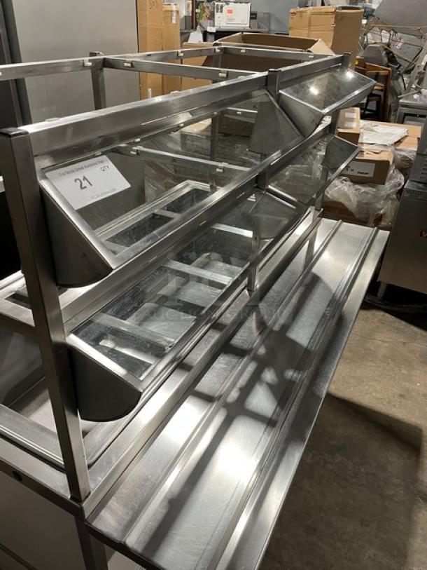 Atlas Metal Custom Buffet Style Commercial Stainless Steel Electric Powered Refrigerated 4-Well Cold Food/Salad Bar! With Overhead Sneeze Guard! With Tray Slide! Model: WCM-BT-4 SN: 1378-99! 115V 1 Phase! - Image 5 of 8