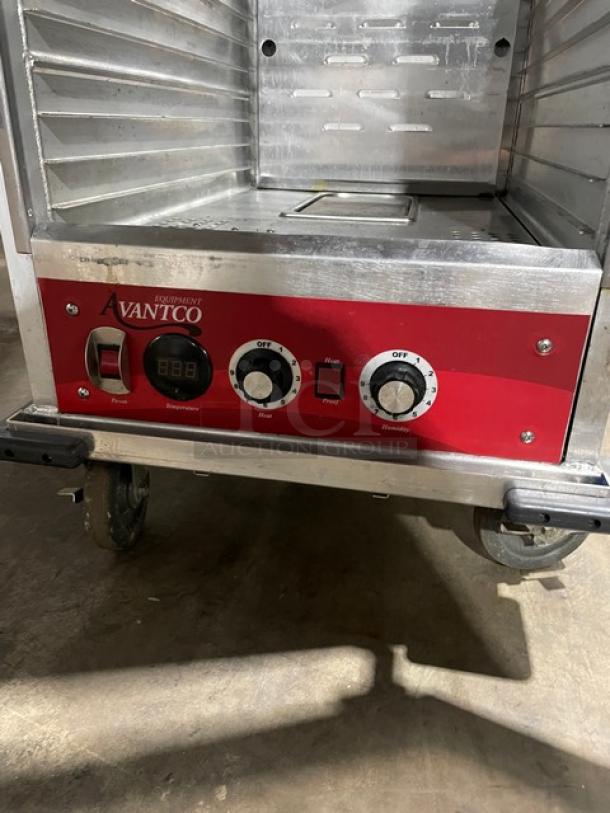 Avantco Commercial Stainless Steel Electric Powered Full Size Insulated Heated Holding/Proofing Cabinet! With Clear Door! With Built In Pan Slides! Model: 177HPU1836 SN: 201805-01753! 120V! On Casters! - Image 7 of 10