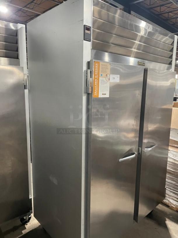 Traulsen G-Series Commercial Stainless Steel Solid 2 Door Reach In Freezer! Energy Star Certified! With Poly Coated Wire Racks! Model: G22010 SN: T26007K12! 115V 1 Phase! On Casters! - Image 2 of 10