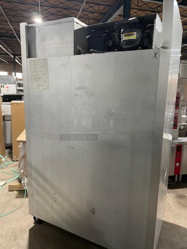 Traulsen G-Series Commercial Stainless Steel Solid 2 Door Reach In Freezer! Energy Star Certified! With Poly Coated Wire Racks! Model: G22010 SN: T26007K12! 115V 1 Phase! On Casters! - Image 3 of 10