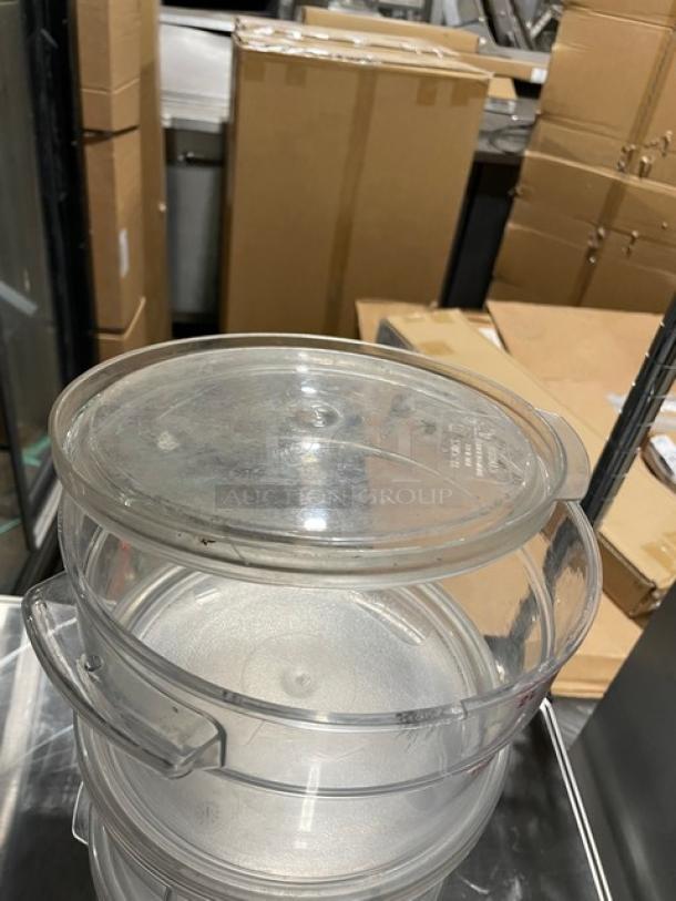 Cambro Commercial Clear Polycarbonate 2 Qt. Food Storage Containers! With Handles & Covers! Model: RFSCW2! 4X Your Bid! - Image 5 of 8
