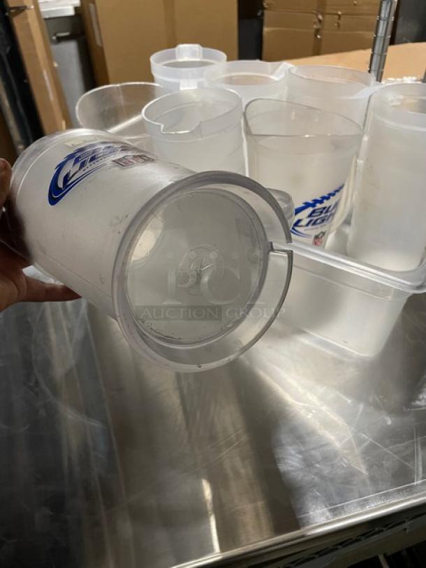 Lot Of Commercial Clear Polycarbonate Beverage Pitchers! ALL ONE MONEY! - Image 7 of 10
