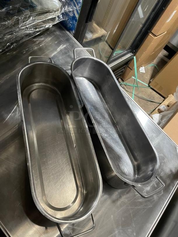 Commercial Stainless Steel Oval Serving Pan/Tub! With Handles! 2X Your Bid! - Image 3 of 7