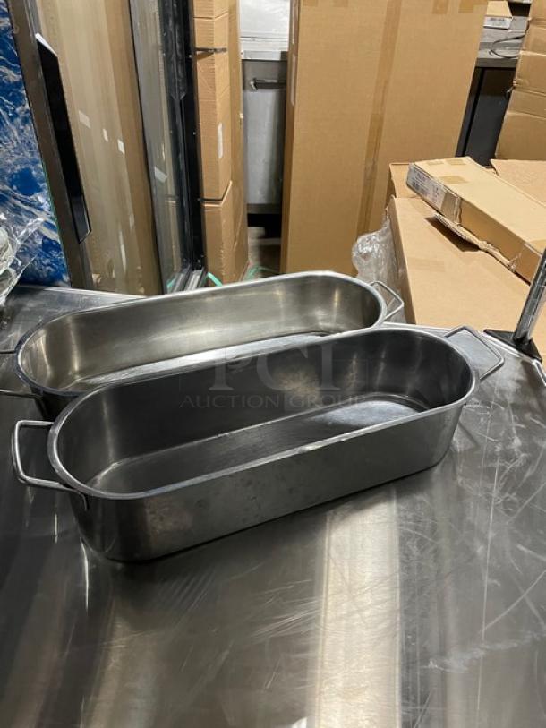 Commercial Stainless Steel Oval Serving Pan/Tub! With Handles! 2X Your Bid! - Image 4 of 7