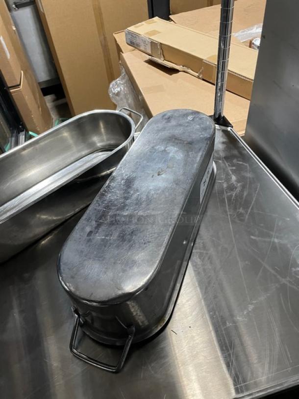 Commercial Stainless Steel Oval Serving Pan/Tub! With Handles! 2X Your Bid! - Image 6 of 7