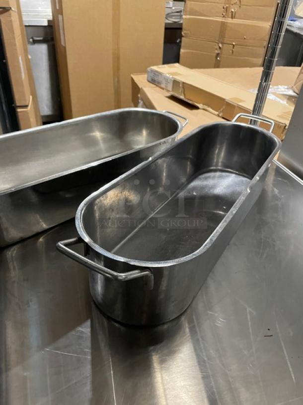 Commercial Stainless Steel Oval Serving Pan/Tub! With Handles! 2X Your Bid! - Image 7 of 7