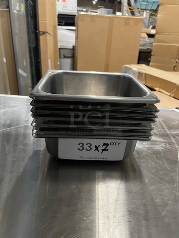 Commercial Stainless Steel Hotel/Steamtable Pans! 7X Your Bid! - Image 1 of 9