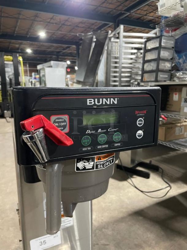 Bunn Infusion Series Commercial Stainless Steel Electric Powered Countertop Automatic Hot/Iced Tea & Coffee Brewer! With Hot Water Dispenser! With Digital Brewer Controls! Model: ITCB-DV SN: ITCB117516! 120V 1 Phase! - Image 6 of 9