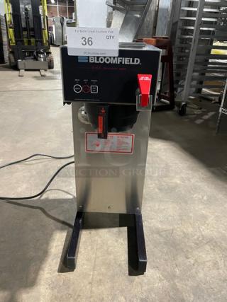 Bloomfield Commercial Stainless Steel Electric Powered Countertop Automatic Thermal Coffee Brewer! With Hot Water Dispenser! With Digital Controls & Brew Basket! Model: 1080 SN: 06R00001690! 120V!