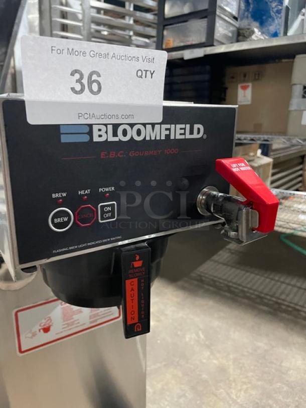 Bloomfield Commercial Stainless Steel Electric Powered Countertop Automatic Thermal Coffee Brewer! With Hot Water Dispenser! With Digital Controls & Brew Basket! Model: 1080 SN: 06R00001690! 120V! - Image 5 of 9