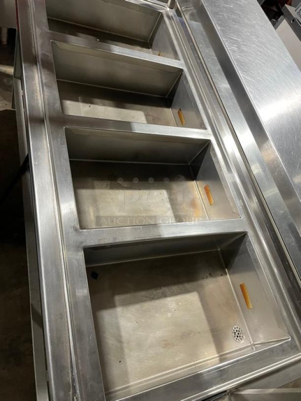 Atlas Metal Custom Buffet Style Commercial Stainless Steel Electric Powered 4-Well Hot Food Steamtable! With Serve Over Sneeze Guard & Folding Tray Slide! Model: WIH-D&M-4 SN: 5106-99! 208V 1 Phase! On Casters! - Image 6 of 11