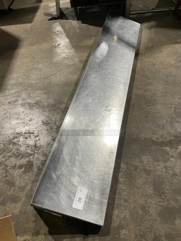 Commercial Heavy Guage Stainless Steel 78" Wall-Mount Utility Shelf! - Image 2 of 6