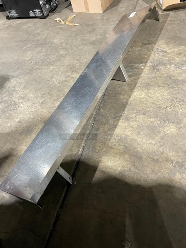 Commercial Heavy Guage Stainless Steel 78" Wall-Mount Utility Shelf! - Image 4 of 6