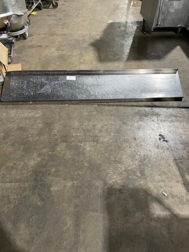 Commercial Heavy Guage Stainless Steel 78" Wall-Mount Utility Shelf! - Image 1 of 6