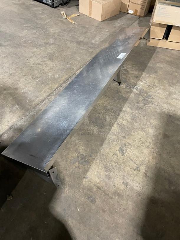 Commercial Heavy Guage Stainless Steel 78" Wall-Mount Utility Shelf! - Image 3 of 6