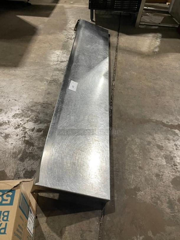 Commercial Heavy Guage Stainless Steel 78" Wall-Mount Utility Shelf! - Image 4 of 6