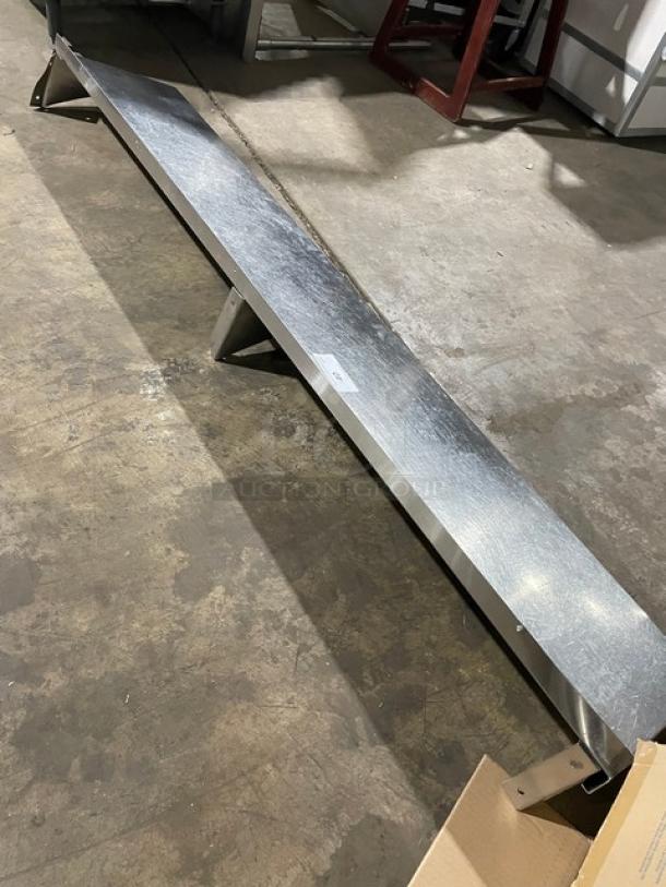 Commercial Heavy Guage Stainless Steel 78" Wall-Mount Utility Shelf! - Image 5 of 6
