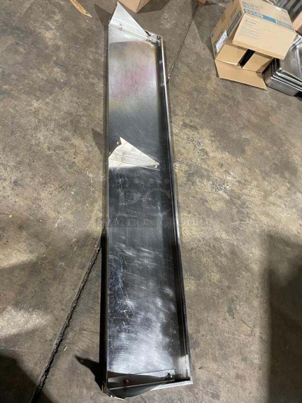 Commercial Heavy Guage Stainless Steel 78" Wall-Mount Utility Shelf! - Image 6 of 6