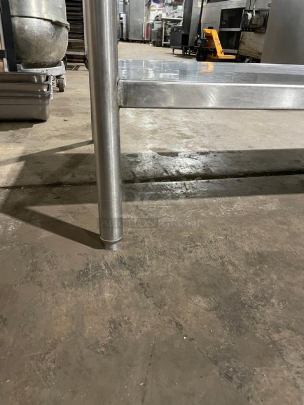 Commercial Stainless Steel Worktop Table! With Single Undershelf! With Up Turned Back Splash! On Legs! - Image 7 of 8