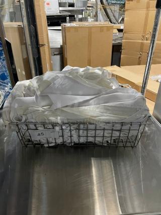 Lot Of Commercial White Standard Bib-Style Aprons! ALL ONE MONEY!