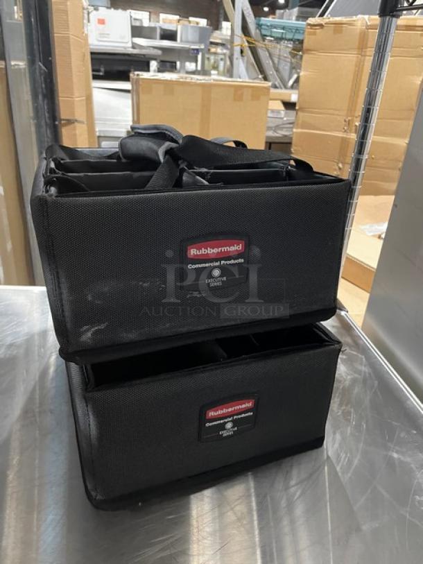 Rubbermaid Executive Series Commercial Charcoal Gray Teflon Coated 6-Compartment Tote Style Multi-Use Caddys! With Adjustable/Removable Dividers! Model: 1902468! 2X Your Bid! - Image 5 of 9