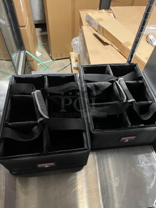 Rubbermaid Executive Series Commercial Charcoal Gray Teflon Coated 6-Compartment Tote Style Multi-Use Caddys! With Adjustable/Removable Dividers! Model: 1902468! 2X Your Bid! - Image 6 of 9