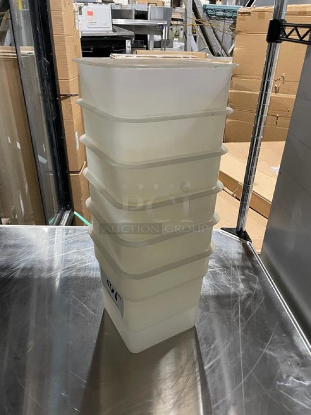 Commercial White Polycarbonate Food Storage Containers! 6X Your Bid! - Image 2 of 7