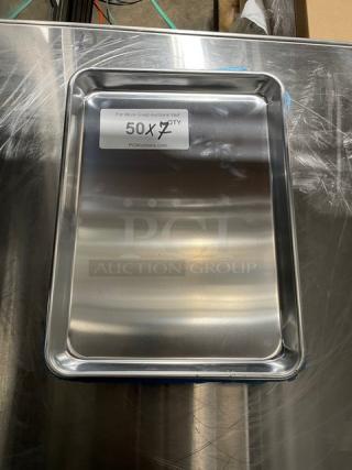 NEW! Baker's Mark Commercial Aluminum Quater Size Bun/Sheet Pans! Model: 407BUNQRTR! 7X Your Bid!