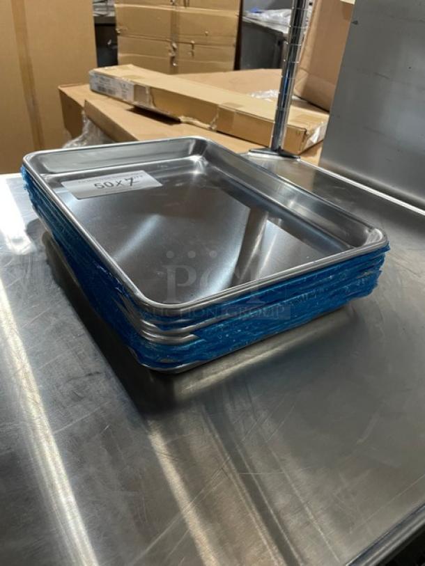 NEW! Baker's Mark Commercial Aluminum Quater Size Bun/Sheet Pans! Model: 407BUNQRTR! 7X Your Bid! - Image 2 of 3