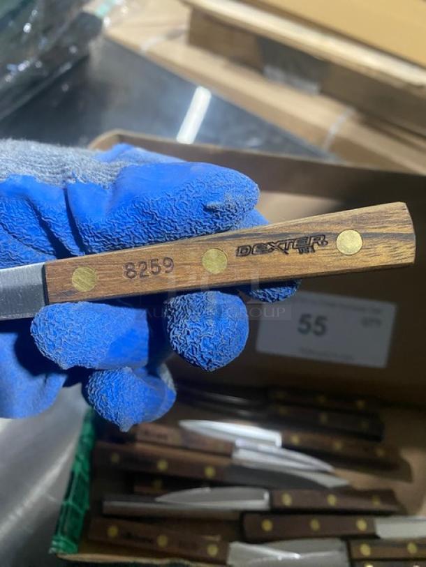 NEW! Dexter Russell Commercial Traditional Style Spear Point Paring Knives! With Wooden Handles! Model: 8259! ALL ONE MONEY! - Image 5 of 6