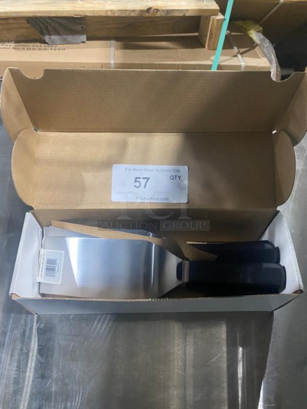 NEW! Dexter Russell Commercial Stainless Steel Basic Style Hamburger Turner! With Black Grip Handle! Model: P94855! 6X Your Bid! - Image 1 of 8