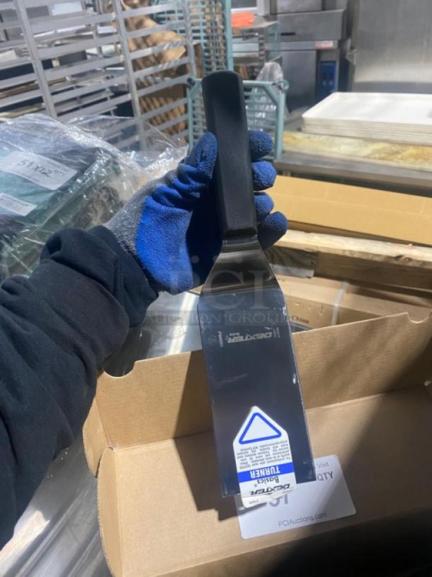 NEW! Dexter Russell Commercial Stainless Steel Basic Style Hamburger Turner! With Black Grip Handle! Model: P94855! 6X Your Bid! - Image 3 of 8