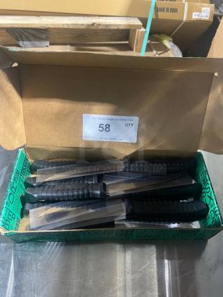 NEW! Dexter Russell Prodex Series Commercial Stainless Steel 6" Curved Super-Flex Boning Knives! With Black Grip Handle! Model: PDBH131SF-6! 12X your Bid!