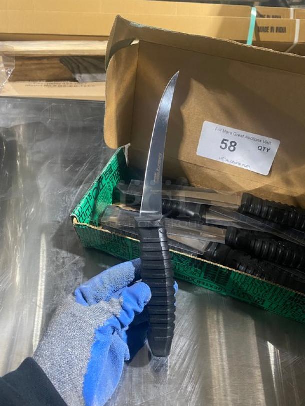 NEW! Dexter Russell Prodex Series Commercial Stainless Steel 6" Curved Super-Flex Boning Knives! With Black Grip Handle! Model: PDBH131SF-6! 12X your Bid! - Image 4 of 7