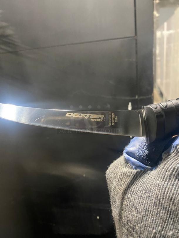 NEW! Dexter Russell Prodex Series Commercial Stainless Steel 6" Curved Super-Flex Boning Knives! With Black Grip Handle! Model: PDBH131SF-6! 12X your Bid! - Image 6 of 7