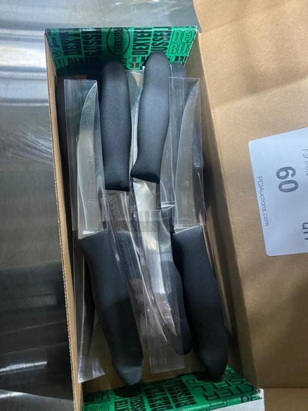 NEW! Dexter Russell Sani-Safe Series Commercial Stainless Steel 6" Curved Semi-Flex Boning Knives! With Black Grip Handle! Model: ST131-6! 12X Your Bid! - Image 2 of 7