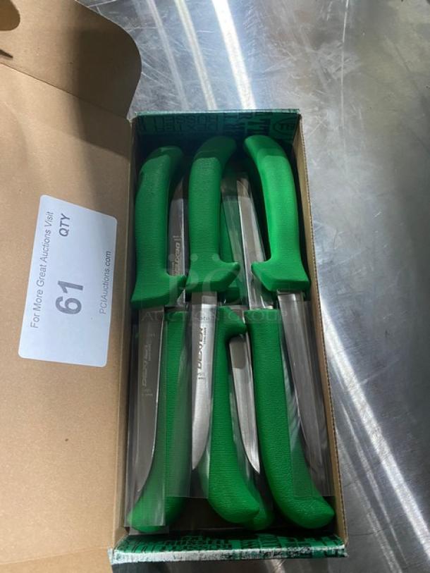 NEW! Dexter Russell Sani-Safe Series Commercial Stainless Steel 4-1/2" Utility/Deboning Poultry Knives! With Green Grip Handle! Model: 11213G! 12X Your Bid! - Image 3 of 8