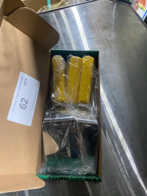 NEW! Dexter Russell Sani-Safe Series Commercial Stainless Steel 4"x3" Hamburger Turner! With Yellow Grip Handle! Model: S286-4! 6X Your Bid! - Image 3 of 10