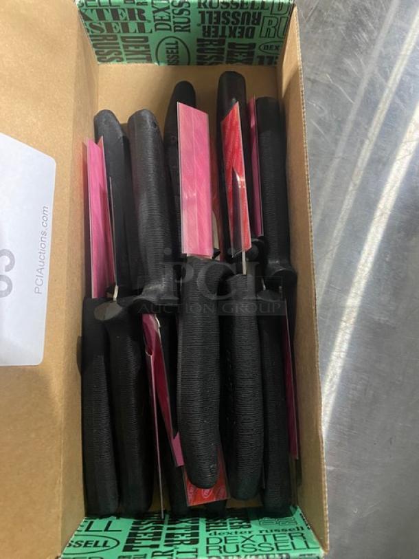 NEW! Dexter Russell Sani-Safe Series Commercial Stainless Steel 2-1/2" Wide Clip Point Tender/Shoulder/Trim Knives! With Black grip Handle! Model: 11173! 12X Your Bid! - Image 3 of 8