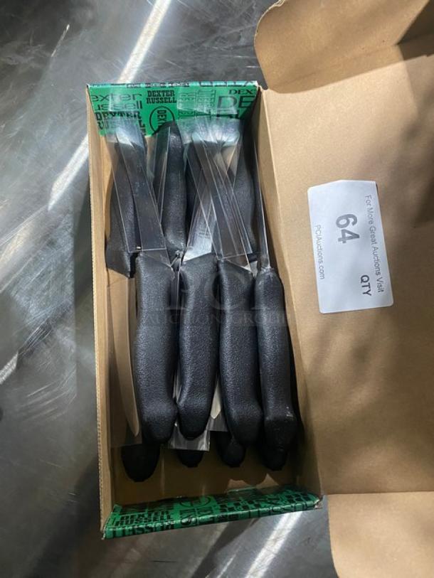NEW! Dexter Russell Prodex Series Commercial Stainless Steel 6" Curved Semi-Flex Boning Knives! With Black Grip Handle! Model: PDSH131-6ST! 12X Your Bid! - Image 2 of 7