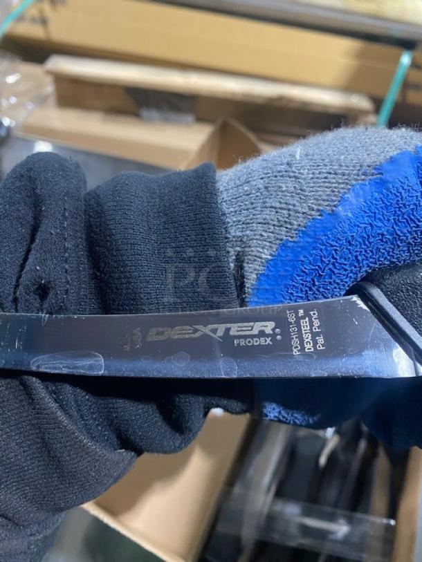 NEW! Dexter Russell Prodex Series Commercial Stainless Steel 6" Curved Semi-Flex Boning Knives! With Black Grip Handle! Model: PDSH131-6ST! 12X Your Bid! - Image 5 of 7