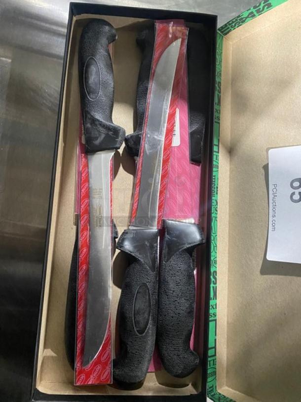 NEW! Dexter Russell SofGrip Series Commercial Stain-Free High Carbon Steel 7-1/2" Heading Knives! With Black Soft Grip Handle! Model: SG114H! 6X Your Bid! - Image 2 of 7