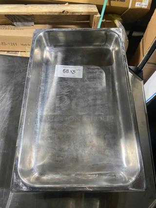 Commercial Stainless-Steel Full-Size Hotel/Steamtable Pans! 5X Your Bid!