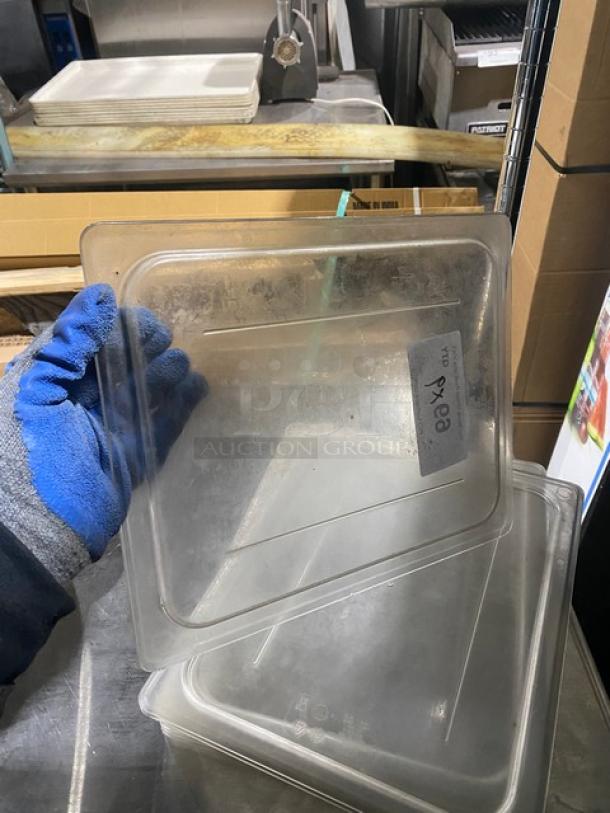 Cambro Commercial Clear Polycarbonate 1/2 Size Flat Covers! Model: 20CWC! 9X Your Bid! - Image 3 of 6