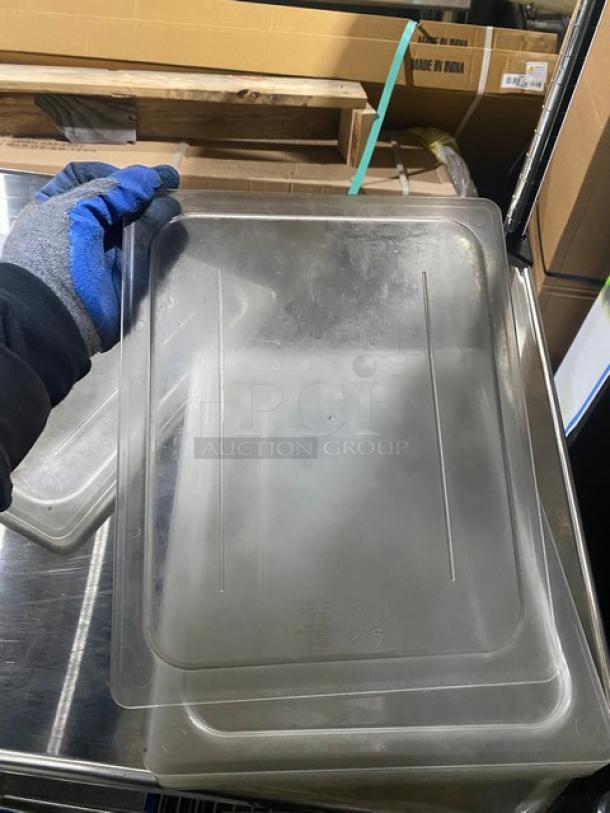 Cambro Commercial Clear Polycarbonate 1/2 Size Flat Covers! Model: 20CWC! 9X Your Bid! - Image 6 of 6